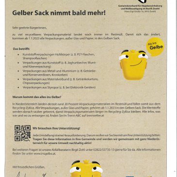 Was kommt rein in den Gelben Sack?