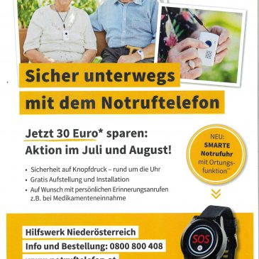 NÖ Hilfswerk – Sicher unterwegs mit dem Notruftelefon