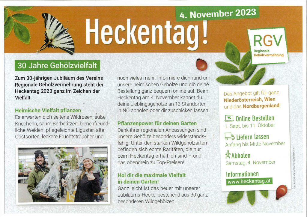 Heckentag – 04. November 2023