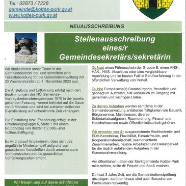 Stellenausschreibung