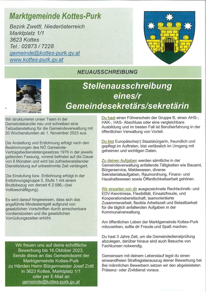 Stellenausschreibung