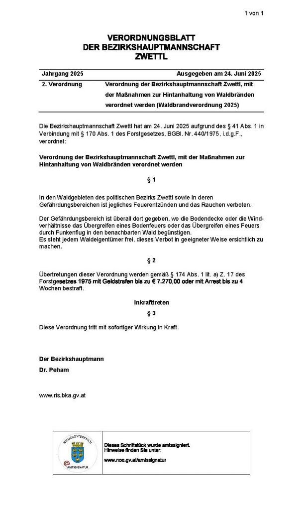 Waldbrandverordnung
