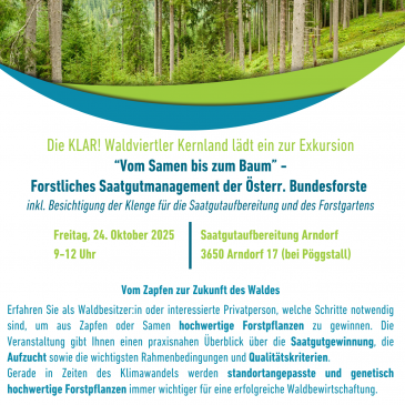 KLAR! Walviertler Kernland lädt zur Exkursion “Vom Samen bis zum Baum” ein