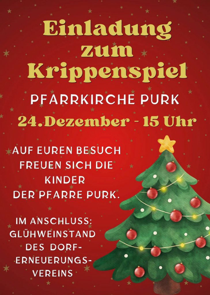 Krippenspiel in der Pfarrkirche Purk