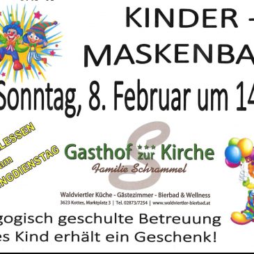 Kindermaskenball am 08.02.2026