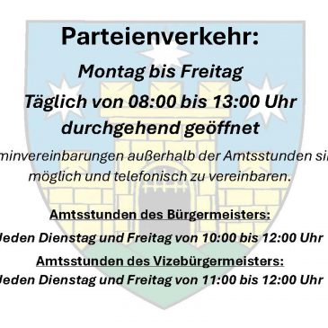 Amtsstunden Bürgermeister und Vizebürgermeister