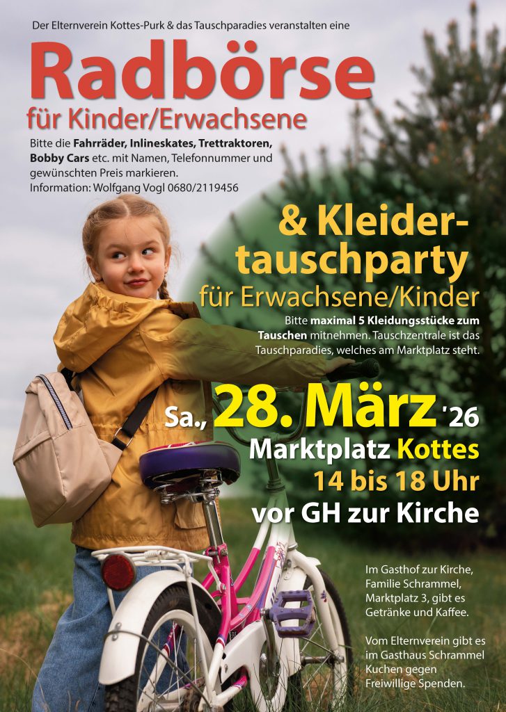Radbörse des Elternvereins der Volksschule Kottes-Purk, 28.03.2026