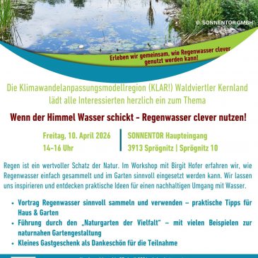 Vortrag “Regenwasser clever nutzen” – 10.04.2026