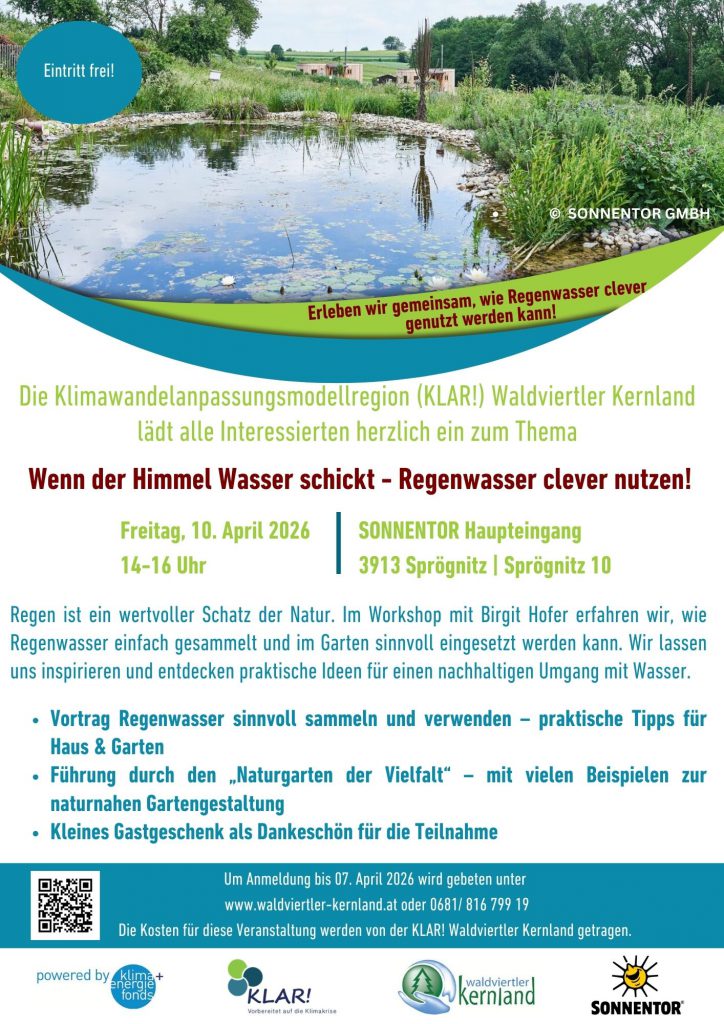 Vortrag “Regenwasser clever nutzen” – 10.04.2026