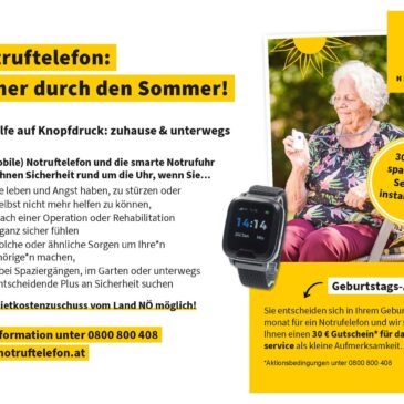 Sicher unterwegs mit dem Hilfswerk-Notruftelefon