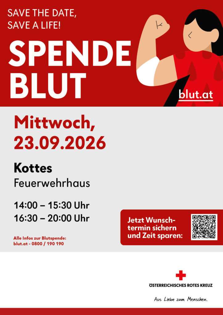Blutspende-Aktion in Kottes am 23.09.2026