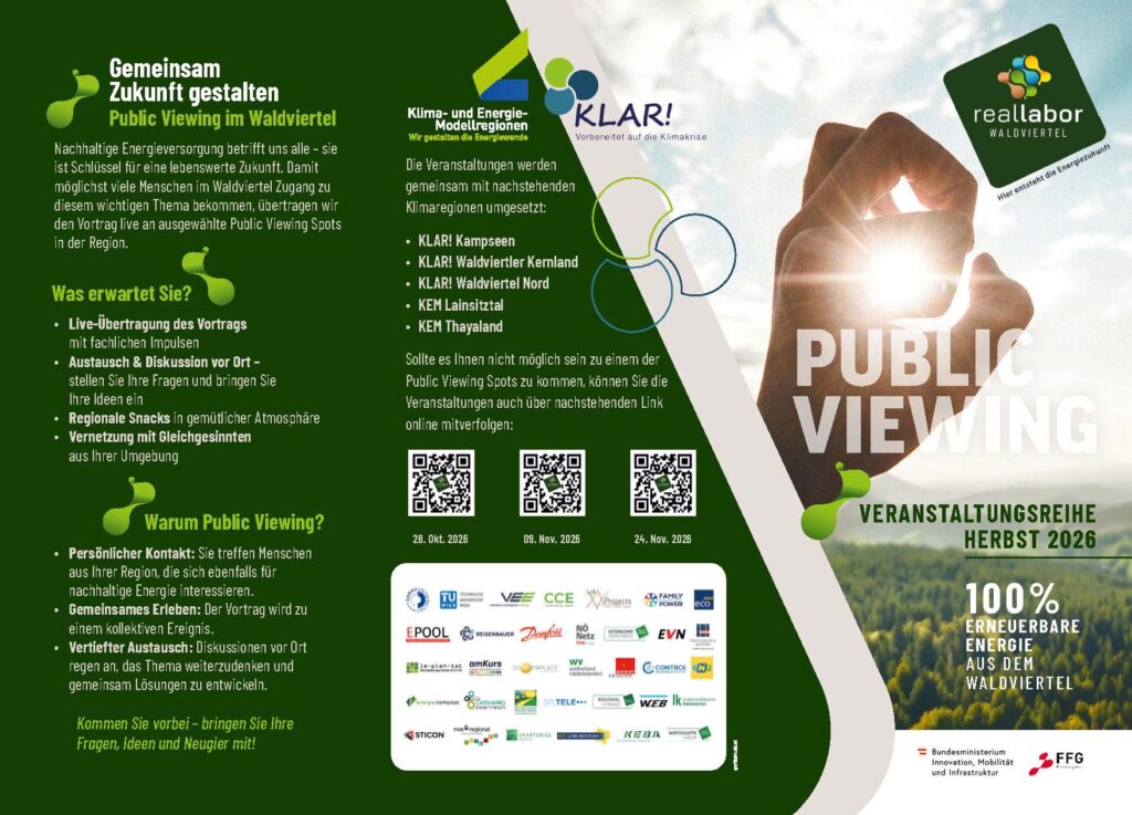 Public Viewing Veranstaltungen in unserer KLAR! Region im Herbst 2026
