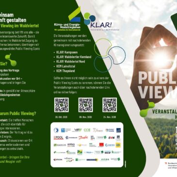 Public Viewing Veranstaltungen in unserer KLAR! Region im Herbst 2026