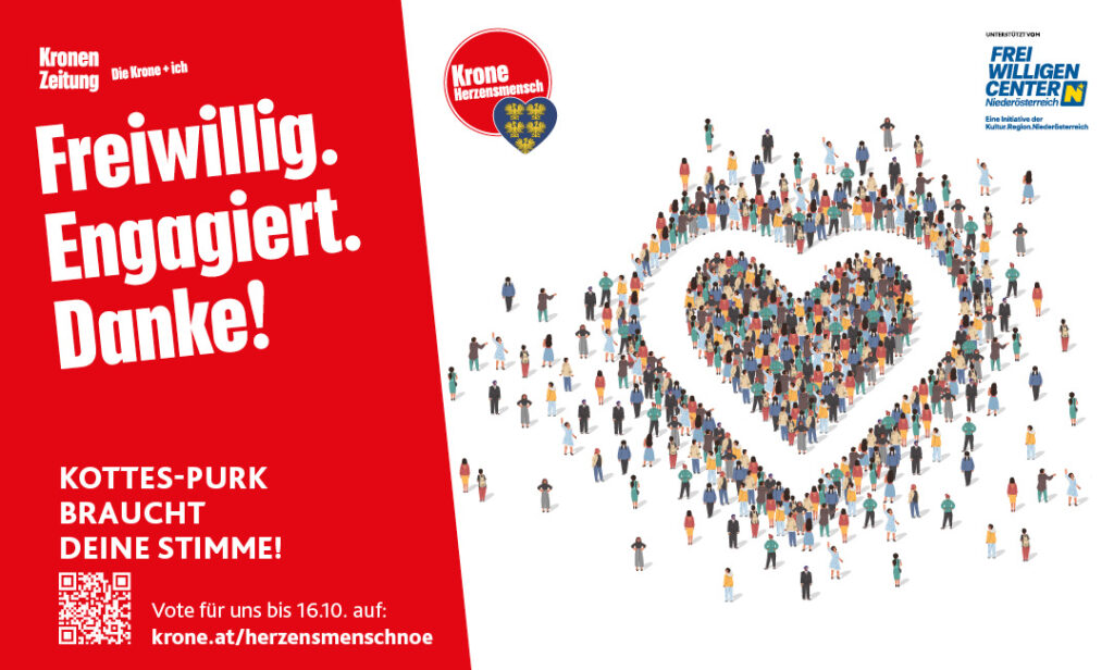 Kottes ist im Finale der Aktion „Herzensmensch – vereinsfreundlichste Gemeinde Niederösterreichs“