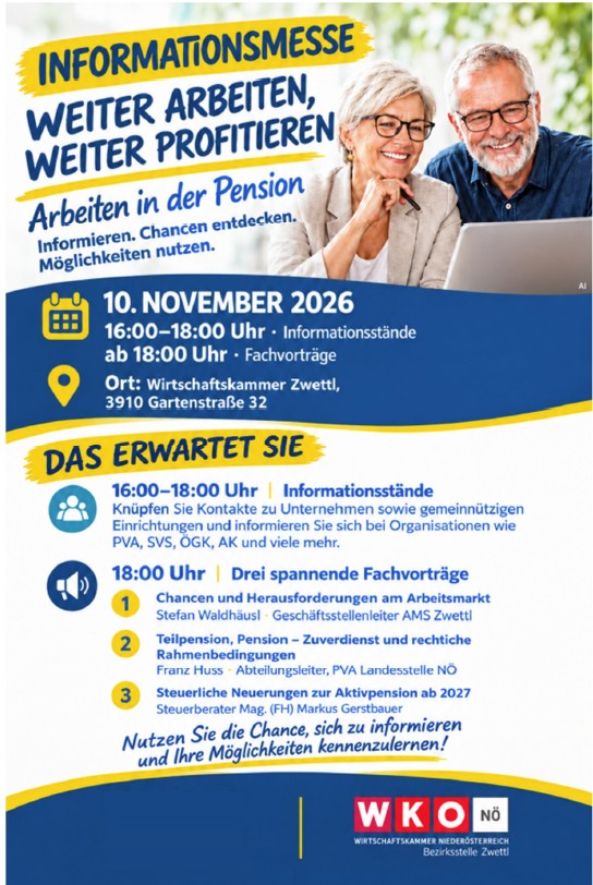 Informationsmesse “Arbeiten in der Pension”